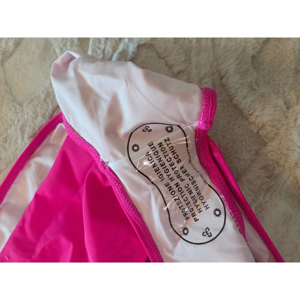 Summer Mae Maternity Bikini Set Floral Smocked Top High Waist Pink Size S NEW